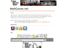 Tablet Screenshot of mathcourse.net